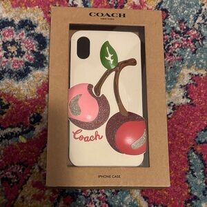 Coach Cherry iPhone X/XS Case - Pink and White